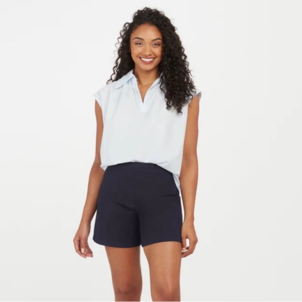 SPANX On the Go Polished 6” Shorts Classic Navy Blue 1X